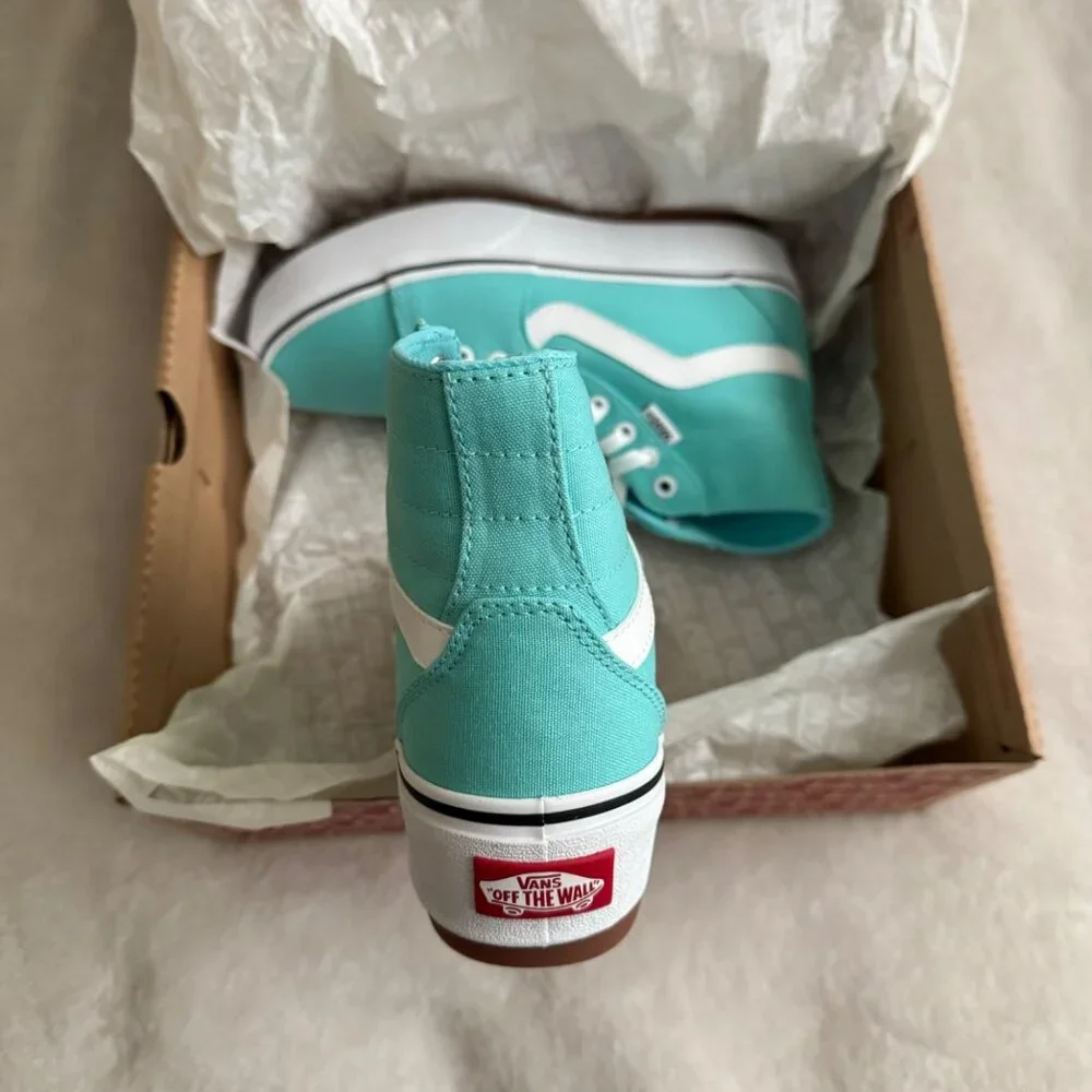 Vans filmore hi Tapere canvas aqua sky blue women’s sz 8WM platform new with box